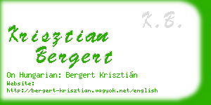 krisztian bergert business card